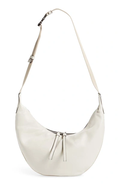 Rag & Bone Riser Leather Crossbody Hobo In Antique White