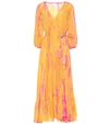 ANNA KOSTUROVA TIE-DYE SILK MIDI DRESS,P00438590