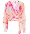 ANNA KOSTUROVA TIE-DYE SILK BLOUSE,P00438594