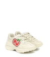 Gucci Rhyton Apple-print Leather Trainers 3-5 Years In White