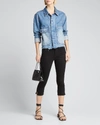 Frame Le High Pedal Pusher Cropped Skinny Jeans In Black