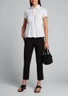 Theory Treeca 2 Cropped Stretch-wool Slim-leg Pants In Black
