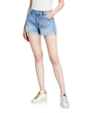 Paige Jj High Waist Cuffed Denim Shorts In Belle