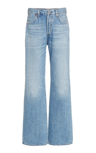 Citizen Of Humanity Annina High-rise Wide-leg Organic Jeans In Blue