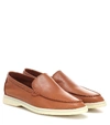 LORO PIANA SUMMER WALK LEATHER LOAFERS,P00361793