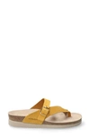 Mephisto Helen Mix Sandal In Ochre Nubuck Leather