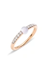 POMELLATO M'AMA NON M'AMA STONE & DIAMOND STACKING RING,PAB7031O7000DB0AD