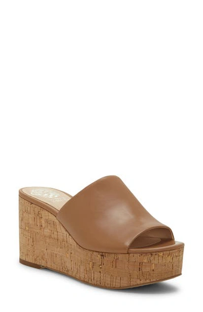 Vince Camuto Gadgen Wedge Sandals Women's Shoes In Spiced Sand