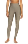 Alo Yoga Sequence Glow In The Dark High Waist Leggings In Olive Branch