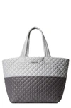 Mz Wallace Women's Small Metro Tote In Fog & Magnet Colorblock Oxford