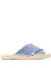 CASTAÃ±ER OPEN TOE RAW EDGE ESPADRILLES