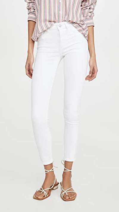 Dl 1961 Farrow Cropped High Rise Skinny Jeans In Quill