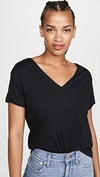 Madewell Whisper Cotton V-neck Pocket Tee In True Black