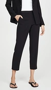 Theory Treeca Skinny-leg Cropped Classic Suiting Pants In Black