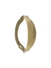 SAINT LAURENT DOUBLE PLAQUE CHAIN BRACELET