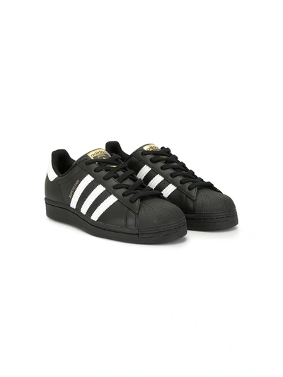 Adidas Originals Kids' Adidas Big Boys' Superstar Casual Trainers From Finish Line In Black