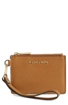 Michael Michael Kors Small Mercer Leather Rfid Coin Purse In Acorn