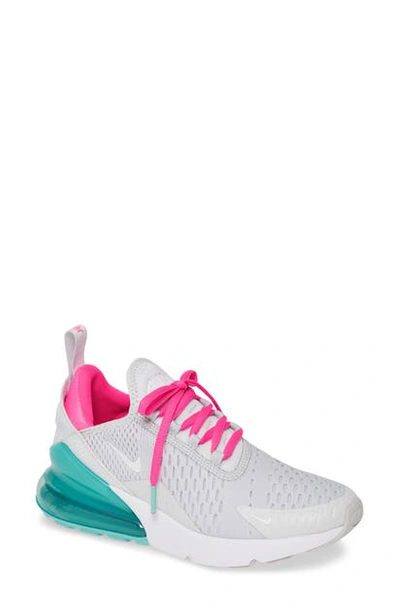 Nike Air Max 270 Sneaker In Platinum/ White/ Pink Blast