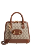 GUCCI SMALL 1955 HORSEBIT CANVAS & LEATHER SATCHEL,62122092TCG