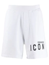 Dsquared2 Icon Logo-print Track Shorts In White