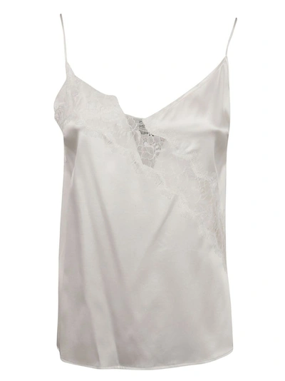 Pinko Lace Panelled Camisole Top In White