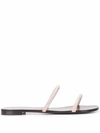 Giuseppe Zanotti Nuvoroll Crystal-embellished Leather Slides In Pink