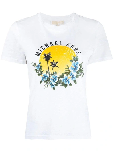 Michael Kors Women's White Cotton T-shirt