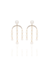 MATEO 14KT GOLD PEARL AND DIAMOND EARRINGS