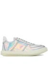 GIUSEPPE ZANOTTI ROUND TOE HOLOGRAPHIC-EFFECT SNEAKERS