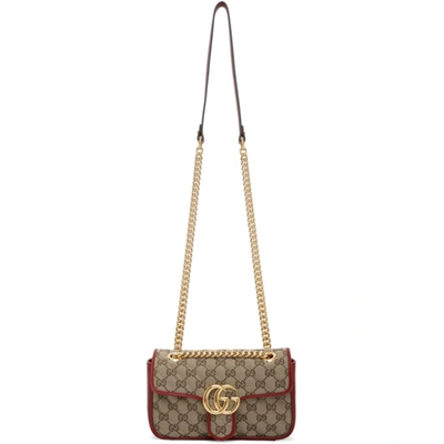 Gucci Mini Gg 2.0 Quilted Shoulder Bag In Red