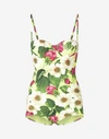 DOLCE & GABBANA SWIMSUIT WITH BALCONY NECKLINE AND SMALL ROSE PRINT