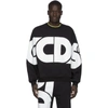 Gcds Black Macro Logo Sweatshirt In Black,white