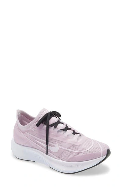 Nike Zoom Fly 3 Running Shoe In Iced Lilac/ Violet/ White