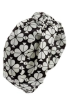 KATE SPADE SPADE FLOWER SILK TWILL HEAD WRAP,KS1002463