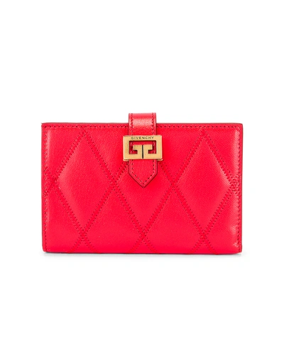 Givenchy Gv3 Quilted-leather Wallet In Pink