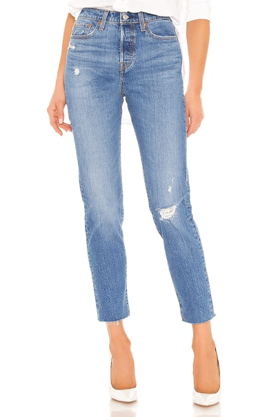 Levi's Wedgie Icon Fit High Waist Raw Hem Jeans In Jive Taps