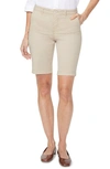 Nydj Stretch Cotton Blend Twill Bermuda Shorts In Feather