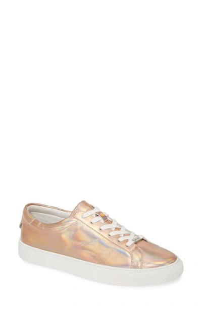 Jslides Lacee Sneaker In Rose Gold Leather