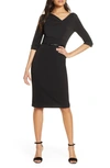 Black Halo Jackie O Three-quarter Sleeve Dress In Black