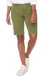 Nydj Stretch Cotton Blend Twill Bermuda Shorts In Olivine