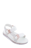 Melissa Papete Rider Sandal In White Pink