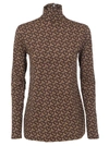 BURBERRY BURBERRY MONOGRAM PRINTED TURTLENECK TOP