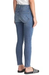 Mother The Looker High Waist Frayed Ankle Skinny Jeans In Hop On Hop Off
