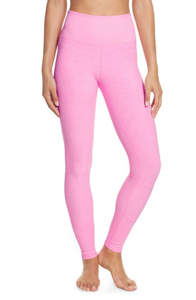 Alo Yoga High Waist Lounge Leggings In Macaron Pink Heather