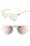 Quay Noosa 50mm Square Sunglasses In Pearl/ Rose