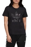 Adidas Originals Superstar Graphic Tee In Black