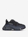 BALENCIAGA Triple S suede and mesh trainers,32918140