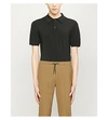 Sandro Fine Stretch-knit Polo Shirt In Black