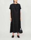 TOOGOOD GATHERED ROUND-NECK COTTON MIDI DRESS,R00102695