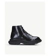 ALEXANDER MCQUEEN Lace-up patent leather ankle boots